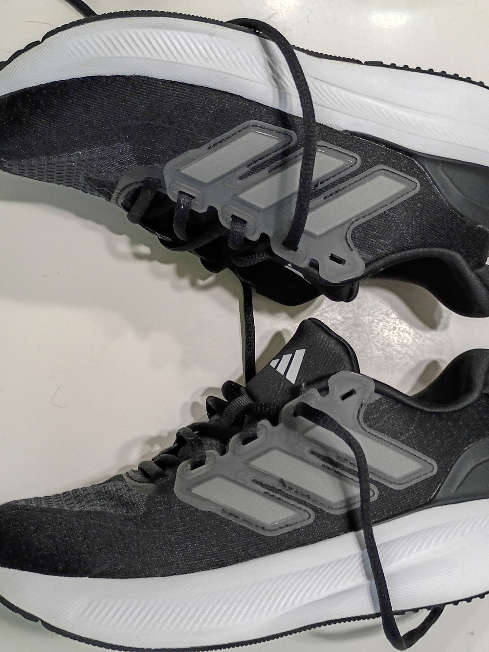Adidas Boys Youth Black and White Running Shoes